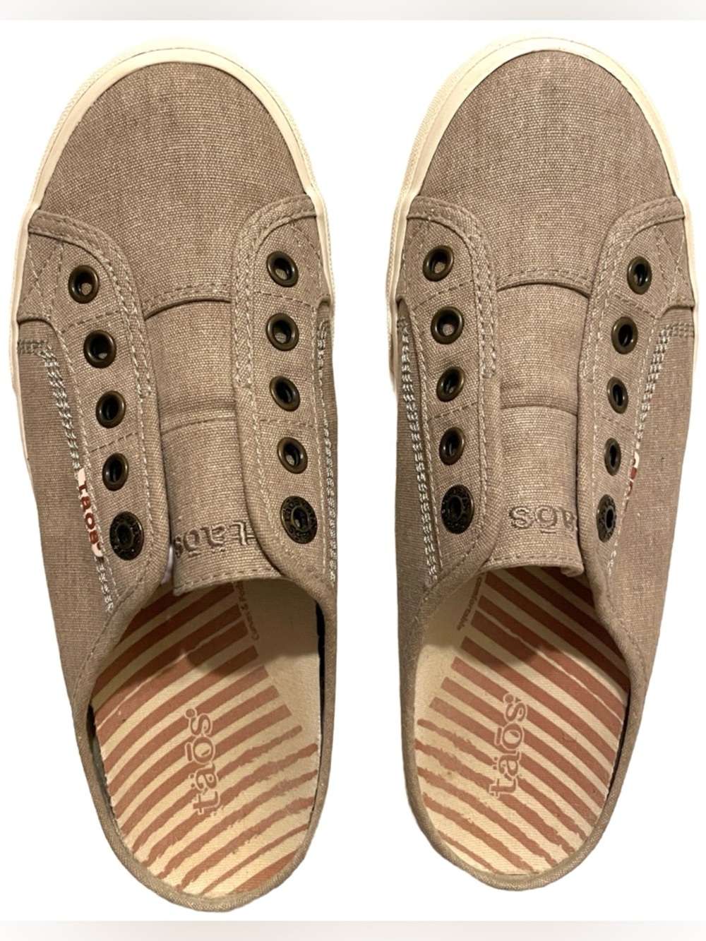 TAOS WOMAN EZ SOUL SNEAKER OAT WASH MULE STYLE SIZE 7